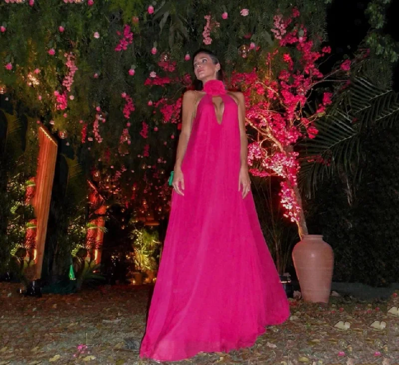 Buy Now mini dressSexy Halter Neck Silk Chiffon فساتين السهرة Glaring Fuchsia Vestidos De Noche Comfy Hangs Floor Lenght Prom Dress Buy Now mini dressSexy Halter Neck Silk Chiffon فساتين السهرة Glaring Fuchsia Vestidos De Noche Comfy Hangs Floor Lenght Prom Dress