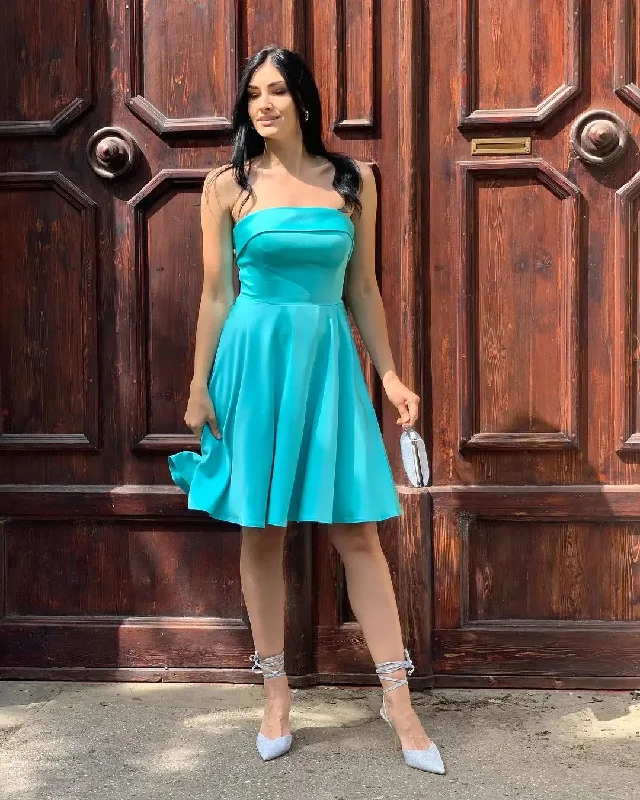 Crazy Deals spaghetti strap dressSimple Satin Strapless A-line Evening Dresses Lake Blue Backless Sleeveless Party Dress Elegant Summer Fashion Mini Prom Gowns Crazy Deals spaghetti strap dressSimple Satin Strapless A-line Evening Dresses Lake Blue Backless Sleeveless Party Dress Elegant Summer Fashion Mini Prom Gowns