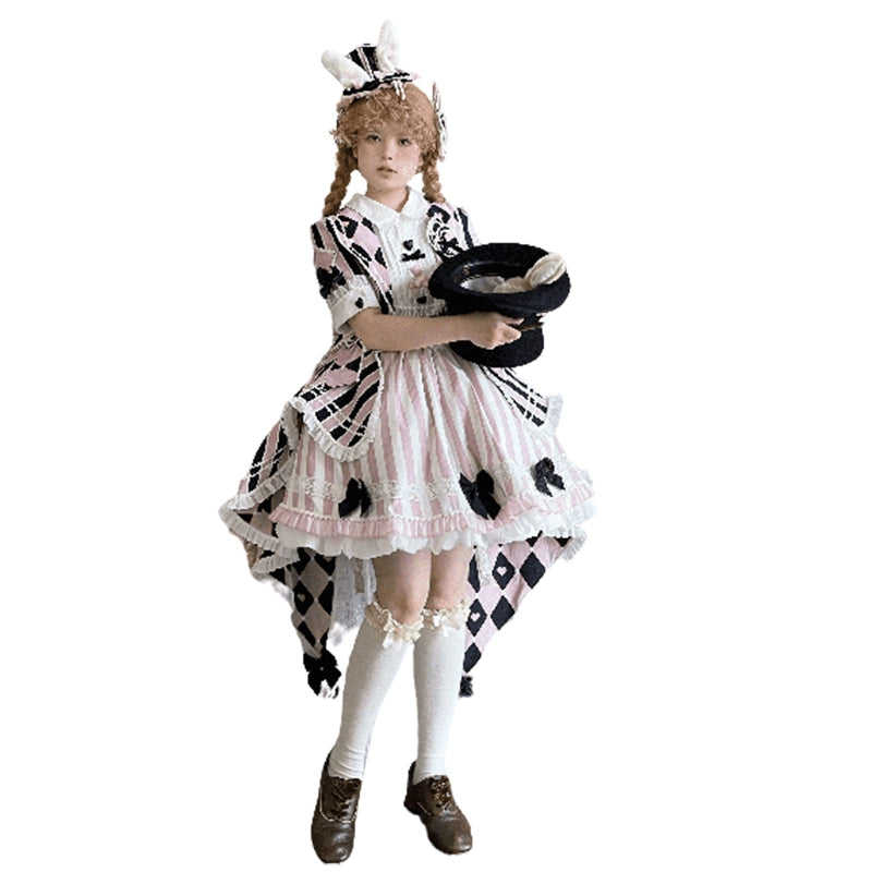 Markdowns classic fit-and-flare dressSakurahime~Werid Theatre~Sweet Lolita Blackpink Stripe OP