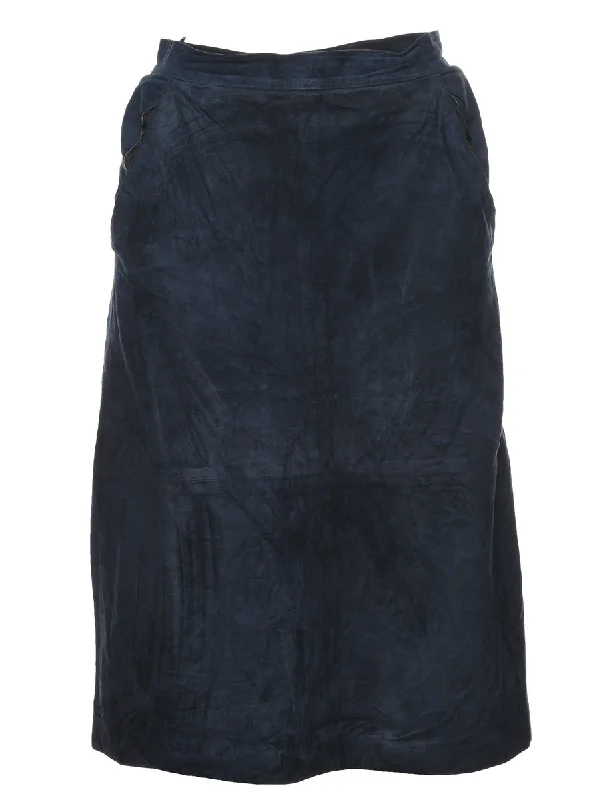 Today’s Special raincoatNavy Suede A-line Skirt - M