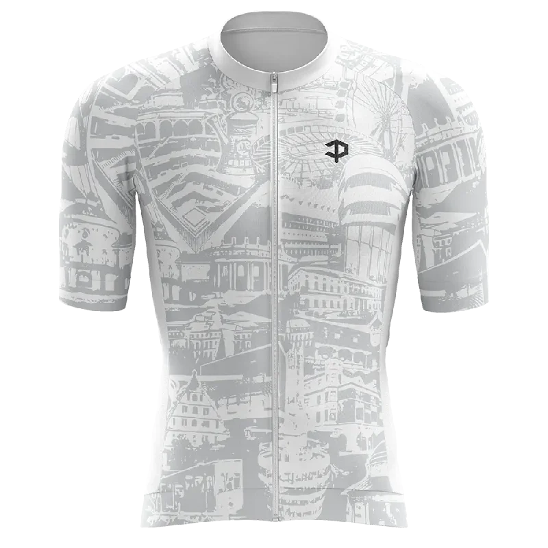 Quick Sale retro sports hoodieWings Over Stuttgart Short Sleeve Cycling Jersey
