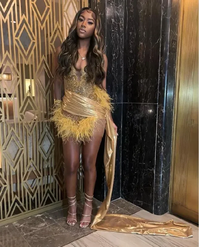 Fantastic Offers structured dressLuxury Glitter Gold Homecoming Party Dress 2024 Train Black Girl Birthday Party Celebrity Dress Vestidos Para Mujer Fantastic Offers structured dressLuxury Glitter Gold Homecoming Party Dress 2024 Train Black Girl Birthday Party Celebrity Dress Vestidos Para Mujer