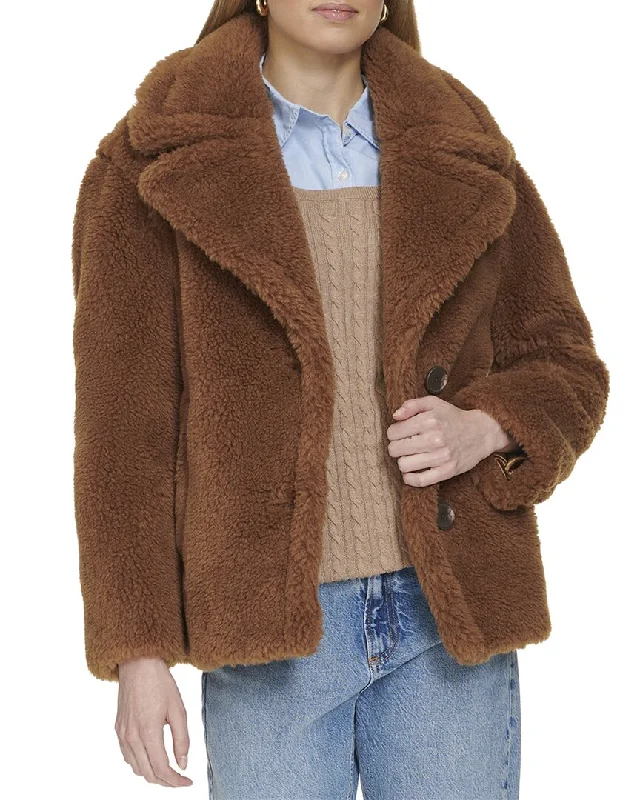 One-DAY Sale insulated trench coatCole Haan Teddy Short Wool-Blend Jacket