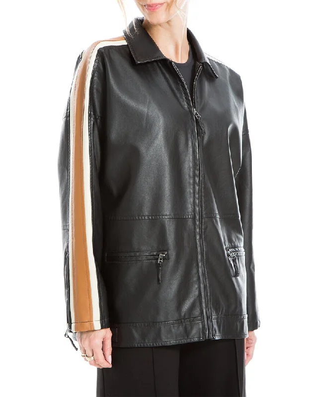 fashion-forward coatMax Studio Leatherette Jacket