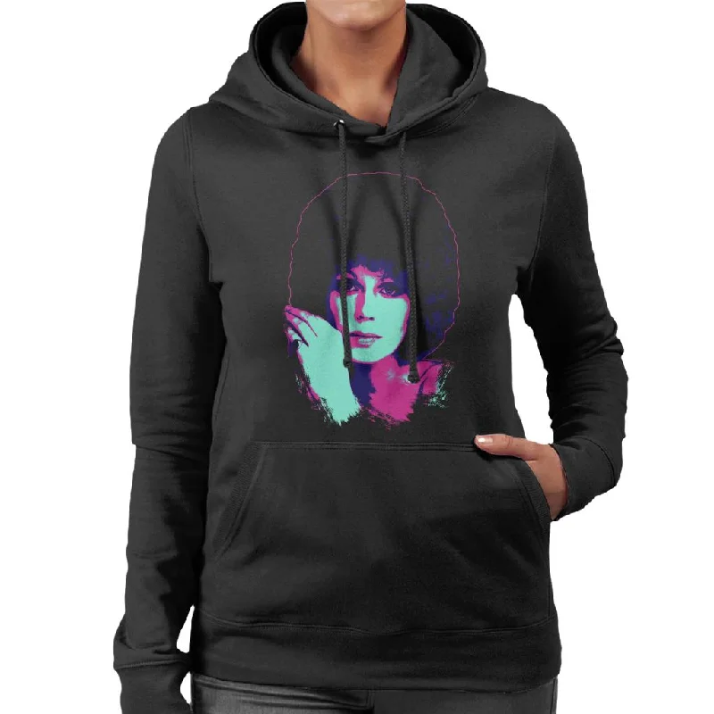 Special Buy fleece hoodieTV Times Joanna Lumley 1976 Pop Art Stylised Women's Hooded Sweatshirt