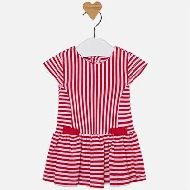 casual summer dressMayoral Striped Dress in Poppy