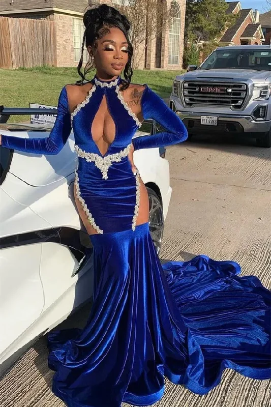 Exclusive Savings off-the-shoulder dressRoyal Blue High Neck Long Sleeves Black Girl Mermaid Prom Dress Exclusive Savings off-the-shoulder dressRoyal Blue High Neck Long Sleeves Black Girl Mermaid Prom Dress