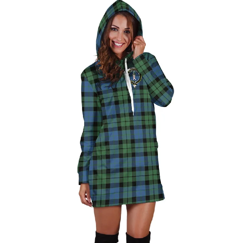 Exclusive Online Offer MacKay Ancient Tartan Hoodie Dress with Family Crest