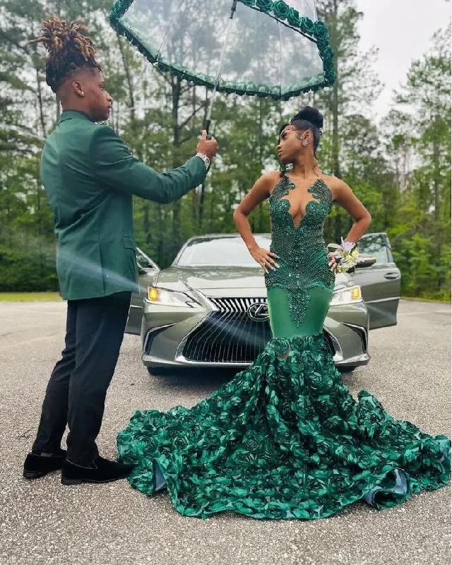 Seasonal Sale chic dressHunter Green Rose Long Prom Dresses For Black Girls 2024 Luxury Crystal Beaded African Birthday Queen Gown vestidos de noche Seasonal Sale chic dressHunter Green Rose Long Prom Dresses For Black Girls 2024 Luxury Crystal Beaded African Birthday Queen Gown vestidos de noche