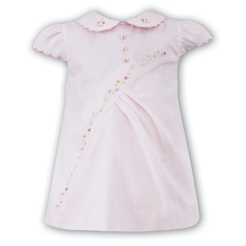 satin dressSarah Louise Pink Cap Sleeve Baby Dress