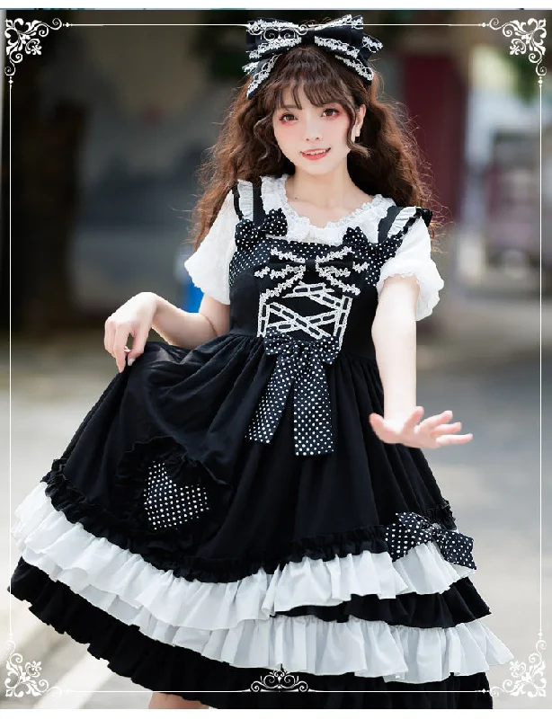 Now or Never cocktail party dressEieyomi~Sweet Heart Black Lolita Jumper Dress