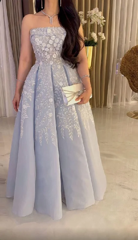 Hot Deal form-fitting dressCharming Strapless A-line Evening Dress With Appliques Y5962 Hot Deal form-fitting dressCharming Strapless A-line Evening Dress With Appliques Y5962