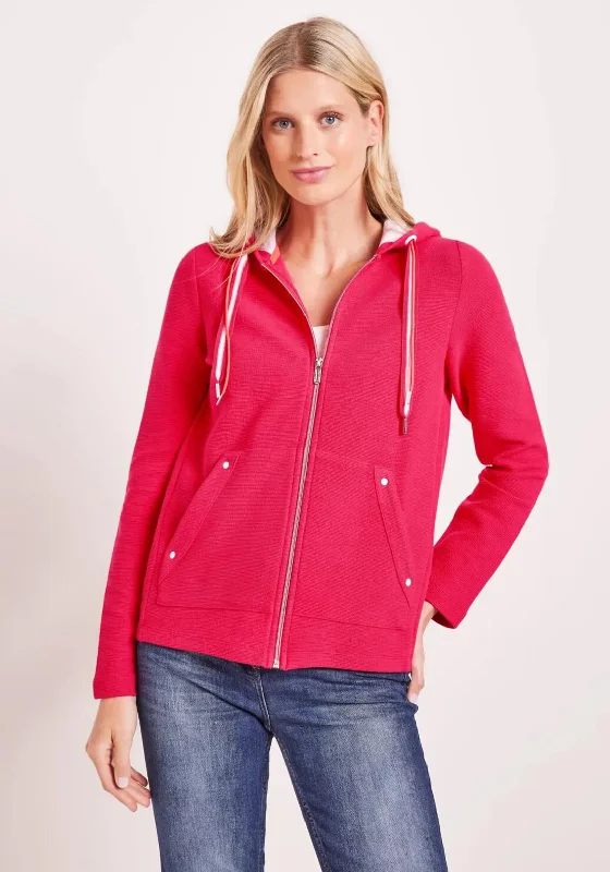 Big Discounts luxe hoodieCecil Woven Full Zip Hoodie, Strawberry Red