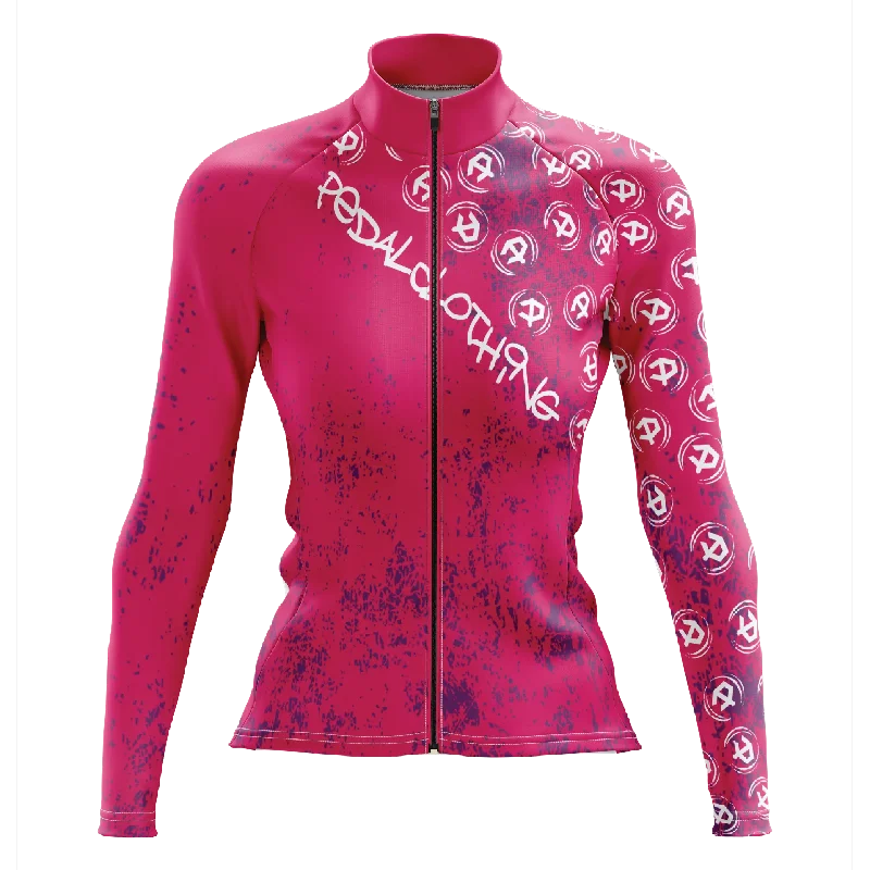 Midnight Madness sleek workout sweatshirtWomen's Purple Grunge V3 Long Sleeve Cycling Jersey