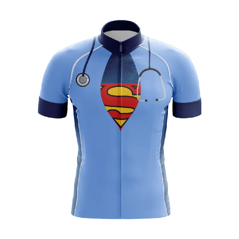 trendy gym wear hoodieSuper Nurse V1 Short Sleeve Cycling Jersey