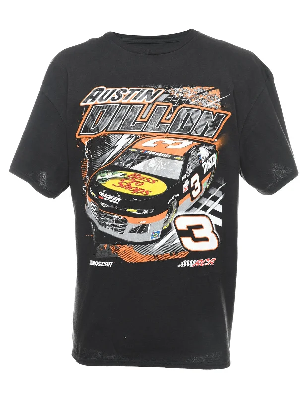 street style coatBlack & Orange RCR Printed Austin Dillion T-shirt - XL