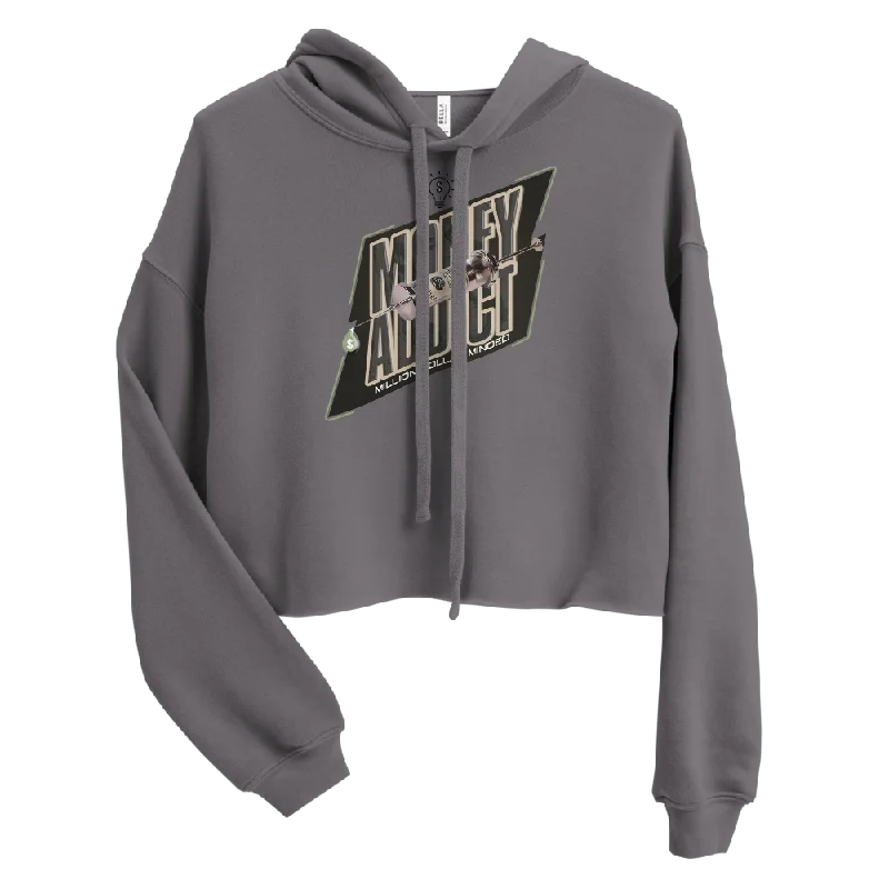 Extra Savings graphic hoodie with printMoney Addict Crop Hoodie