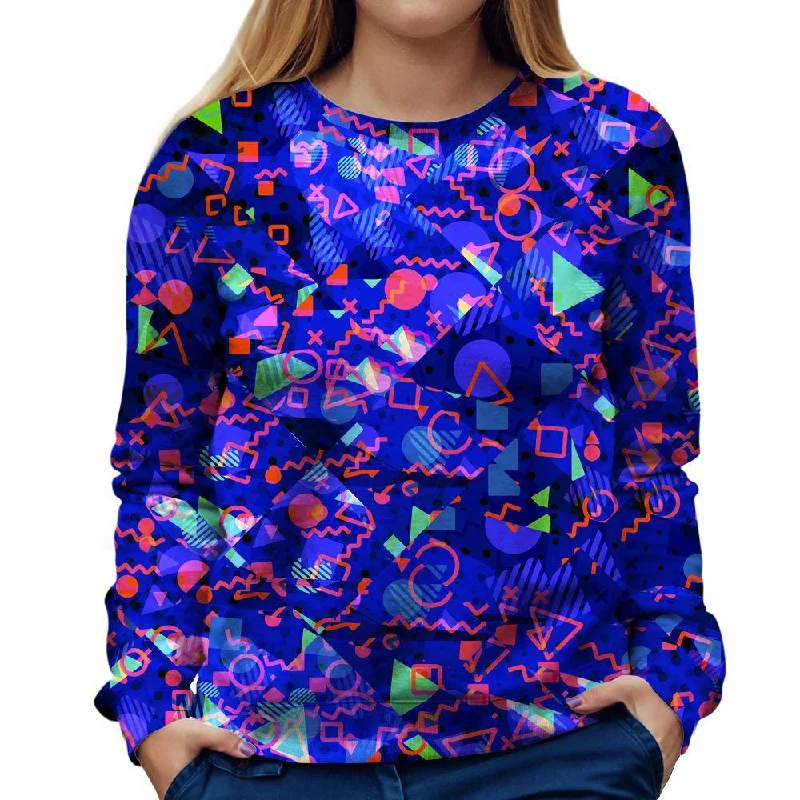 gym ready hoodieBlue Shapes Womens Sweatshirt