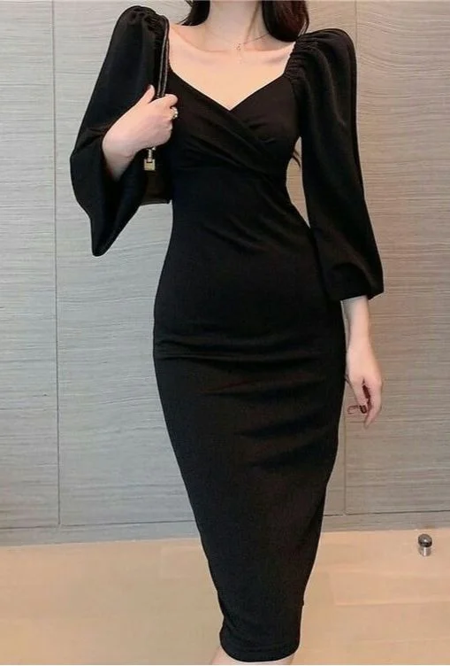 Reduced Prices playful dressVintage Black Midi-length Prom Dress,Black Evening Dress Y5662 Reduced Prices playful dressVintage Black Midi-length Prom Dress,Black Evening Dress Y5662