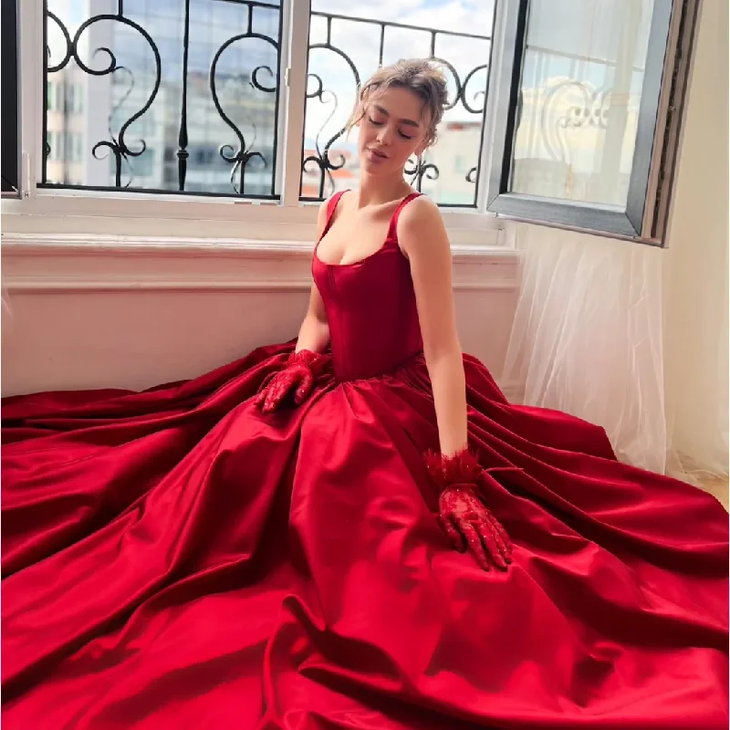 Fantastic Offers office dressSpaghetti Straps A-line Evening Dresses Taffeta Square Collar Basque Waist Wedding Party Dress Elegant Floor-Length Prom Gowns Fantastic Offers office dressSpaghetti Straps A-line Evening Dresses Taffeta Square Collar Basque Waist Wedding Party Dress Elegant Floor-Length Prom Gowns
