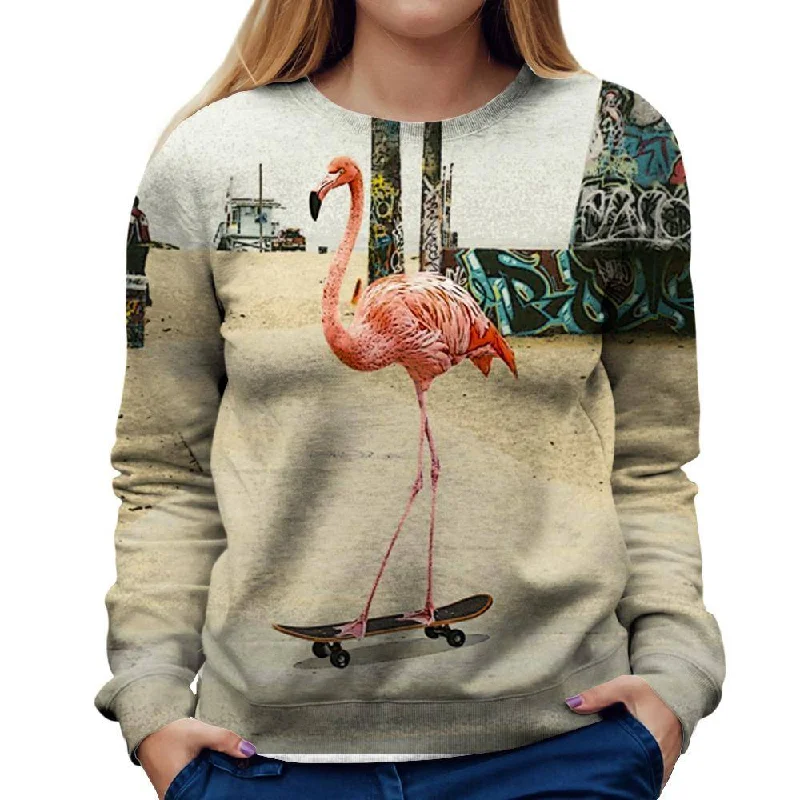 stylish athletic hoodieVenice Beach Flamingo Womens Sweatshirt