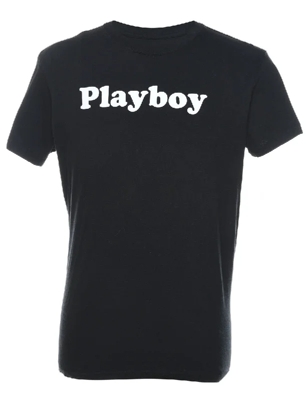 Year-End Sale functional coatPlayboy Black & White Printed T-shirt - L