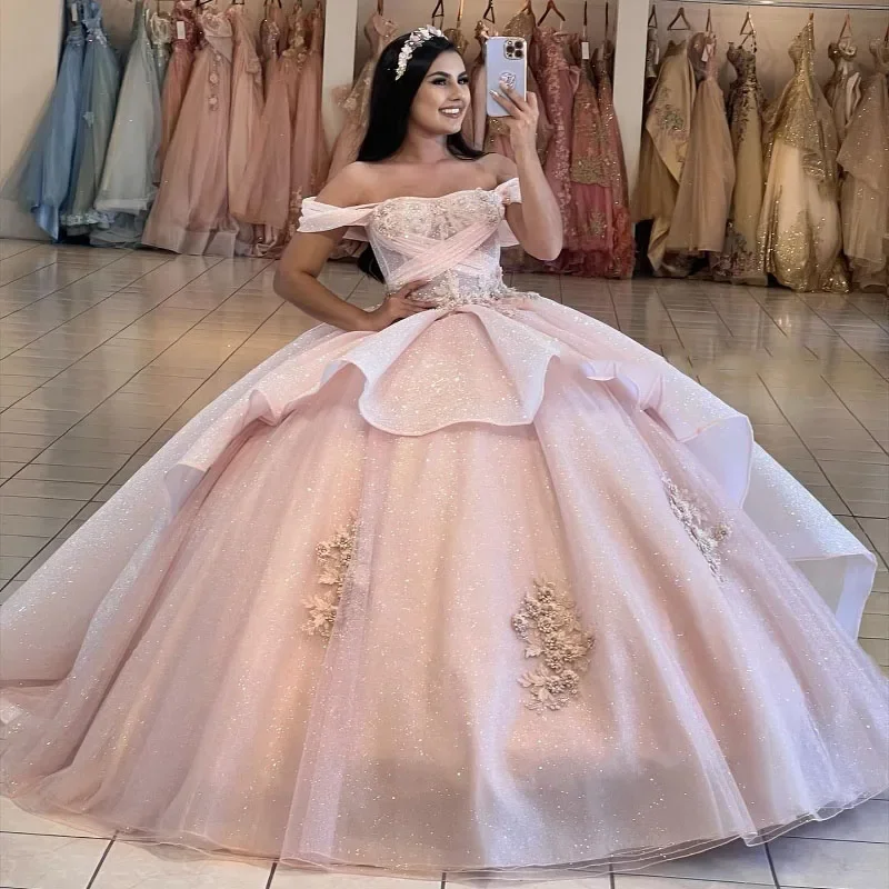 Weekend Deal formal dressEleagnt Pink Quinceanera Dress 2024 Glitter Mexican Vestido De 15 Anos Applique Beading Sweet 16 Birthday Party Dress Pageant Weekend Deal formal dressEleagnt Pink Quinceanera Dress 2024 Glitter Mexican Vestido De 15 Anos Applique Beading Sweet 16 Birthday Party Dress Pageant