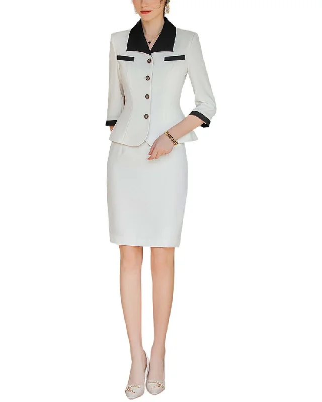 insulated coatAnette 2Pc Blazer & Skirt Set