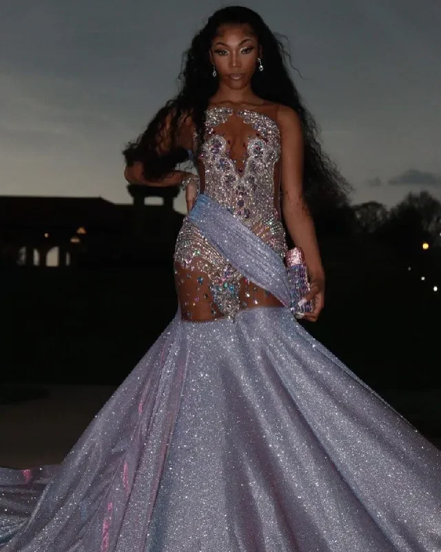 Price Slash summer dressGliter Mermaid Prom Dresses For Black Girls Rheinstone Beading African Women Pageant Party Gowns Vestido De Graduación Price Slash summer dressGliter Mermaid Prom Dresses For Black Girls Rheinstone Beading African Women Pageant Party Gowns Vestido De Graduación