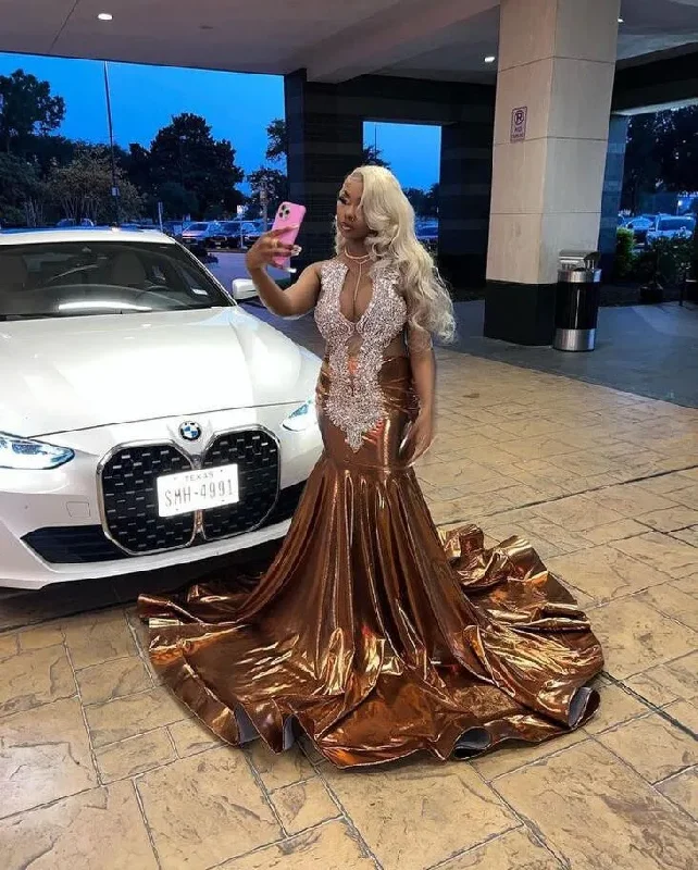 Holiday Sale minimalistic dressDark Gold Sparkly Afircan Prom Dresses for Women Sparkly Diamond Crystal Mermaid Birthday Party Evening Gown for Black Girl Holiday Sale minimalistic dressDark Gold Sparkly Afircan Prom Dresses for Women Sparkly Diamond Crystal Mermaid Birthday Party Evening Gown for Black Girl
