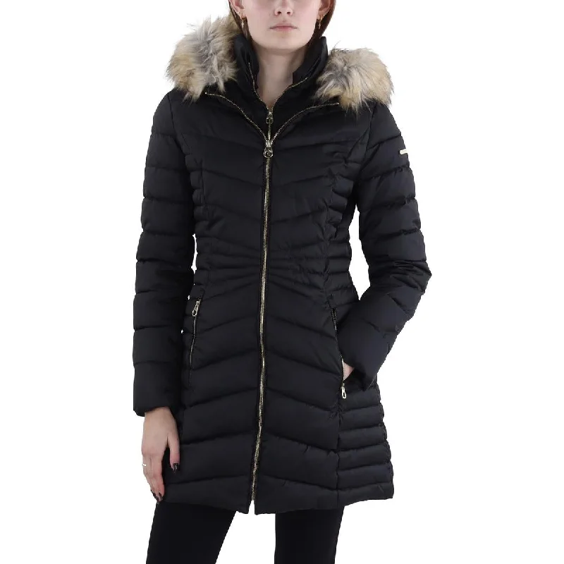 Inventory Reduction casual utility jacketWomens Faux Fur Trim Hooded Puffer Jacket Inventory Reduction casual utility jacketWomens Faux Fur Trim Hooded Puffer Jacket