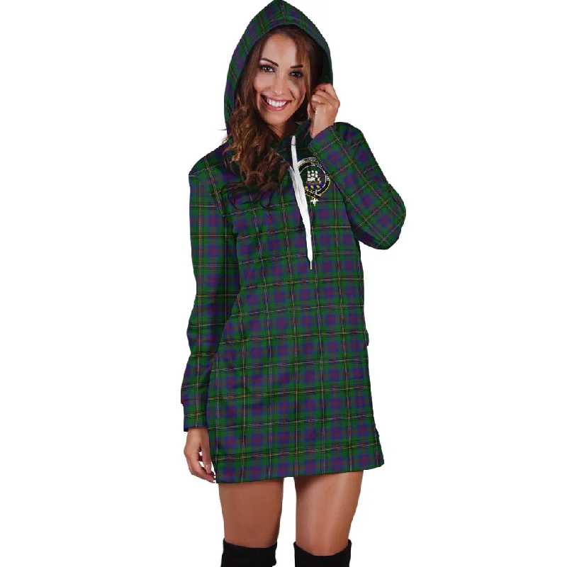 Grand Opening Sale Wood Tartan Hoodie Dress with Family Crest