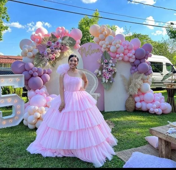 Deal of the Day elegant maxi dressPink A-line Tiered Tulle Ball Gown,Pink Sweet 16 Dress Y6957 Deal of the Day elegant maxi dressPink A-line Tiered Tulle Ball Gown,Pink Sweet 16 Dress Y6957