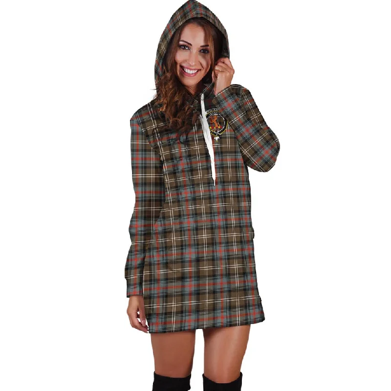 Don't Miss Sutherland Weathered Tartan Hoodie Dress with Family Crest