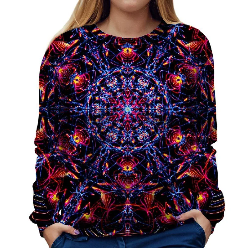 stylish performance hoodieAbstract Design Red Womens Sweatshirt