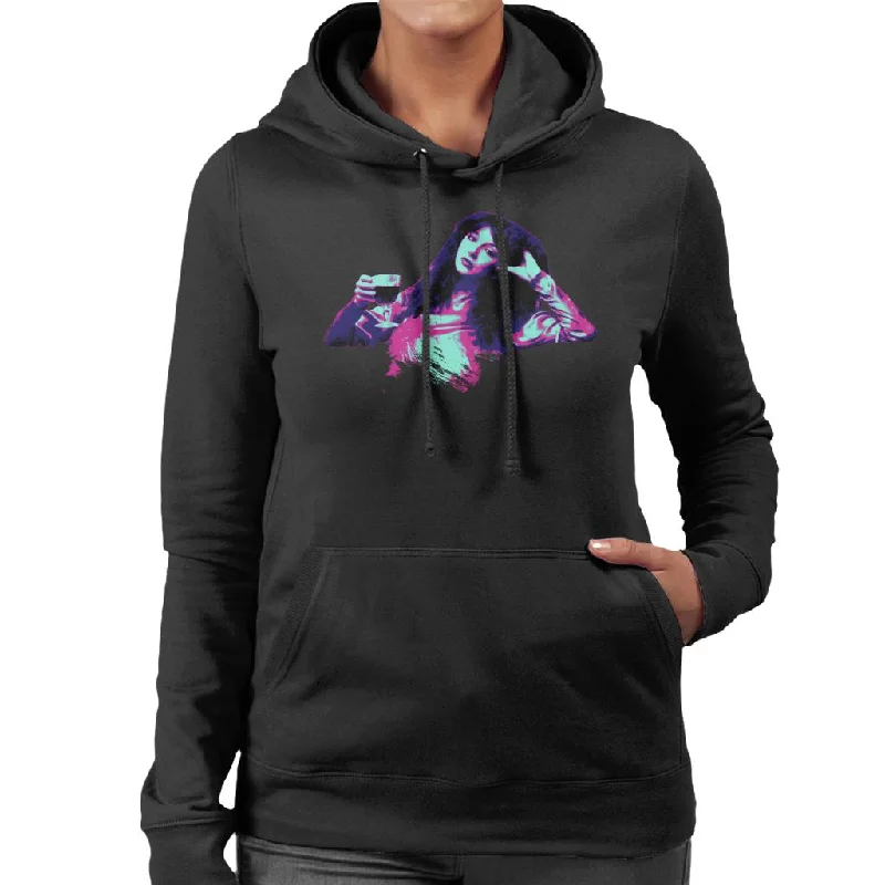 Big Discounts fashion hooded jacketTV Times Kate Bush Laid Back Pop Art Stylised Women's Hooded Sweatshirt