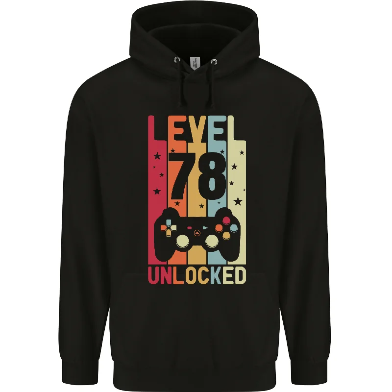 Final Clearance cozy hoodie for cold weather78th Birthday 78 Year Old Level Up Gaming Mens 80% Cotton Hoodie Final Clearance cozy hoodie for cold weather78th Birthday 78 Year Old Level Up Gaming Mens 80% Cotton Hoodie