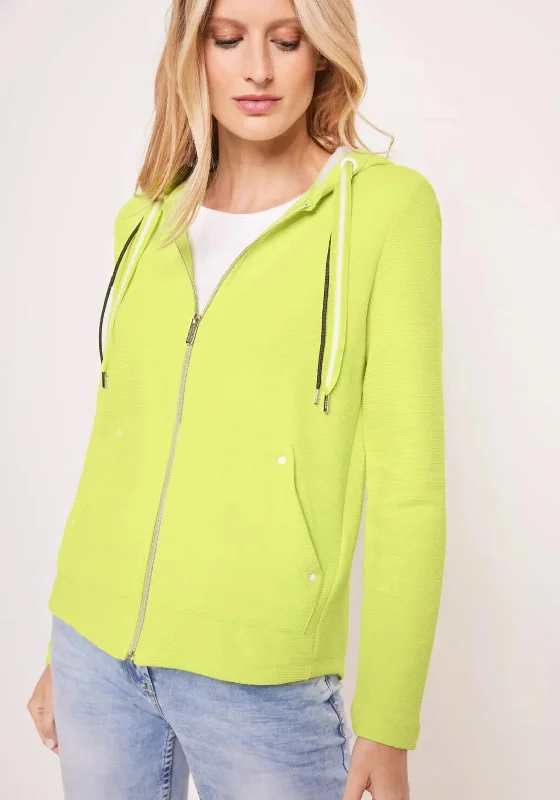 Price Drop cool graphic hoodieCecil Woven Full Zip Hoodie, Lime