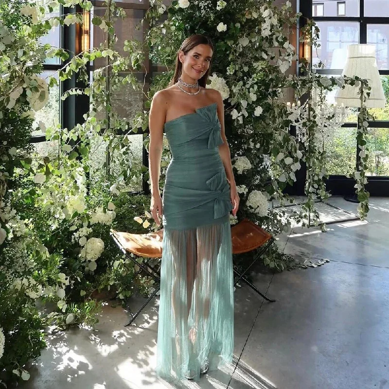 Unmissable Offer knit dressChic Strapless Mesh Bow Prom Dresses Sexy See Thru Ruffles Tulle Long Evening Party Gowns Fashion Pleated Cocktail Dress Unmissable Offer knit dressChic Strapless Mesh Bow Prom Dresses Sexy See Thru Ruffles Tulle Long Evening Party Gowns Fashion Pleated Cocktail Dress
