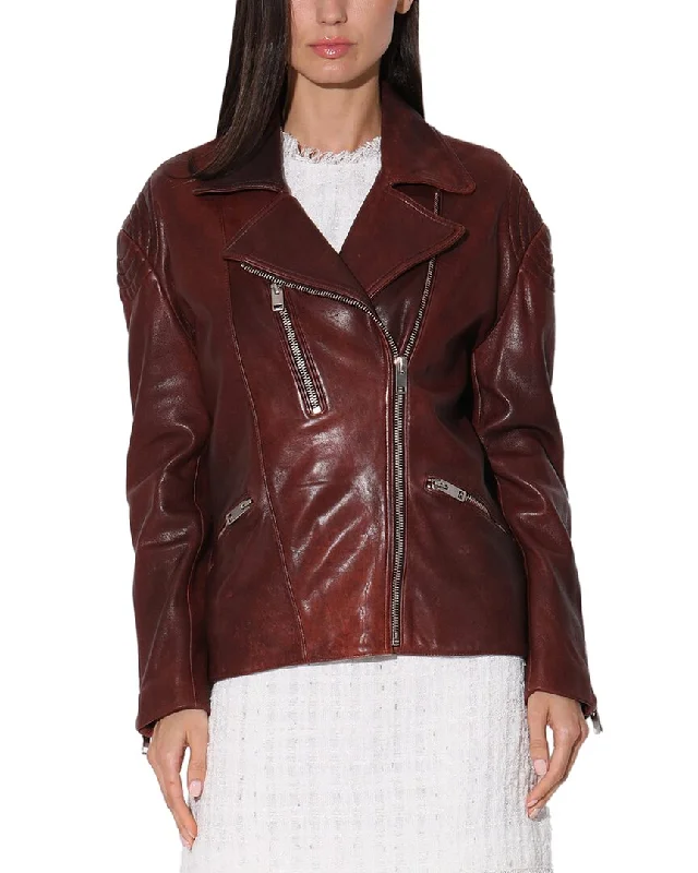 slim fit coatWalter Baker Alexa Leather Jacket