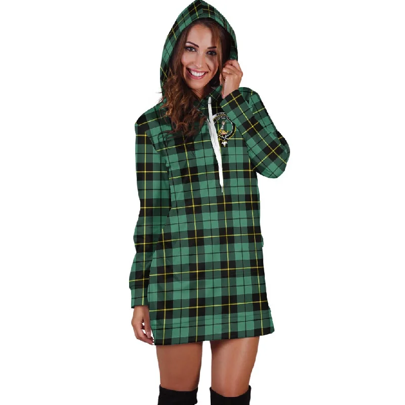 Price Reduction Wallace Hunting Ancient Tartan Hoodie Dress with Family Crest