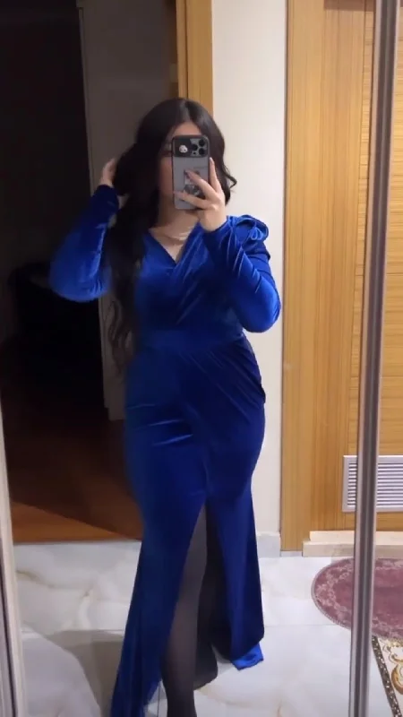 Closeout denim dressElegant Royal Blue Velvet Evening Dress,Royal Blue Evening Gown Y5666 Closeout denim dressElegant Royal Blue Velvet Evening Dress,Royal Blue Evening Gown Y5666