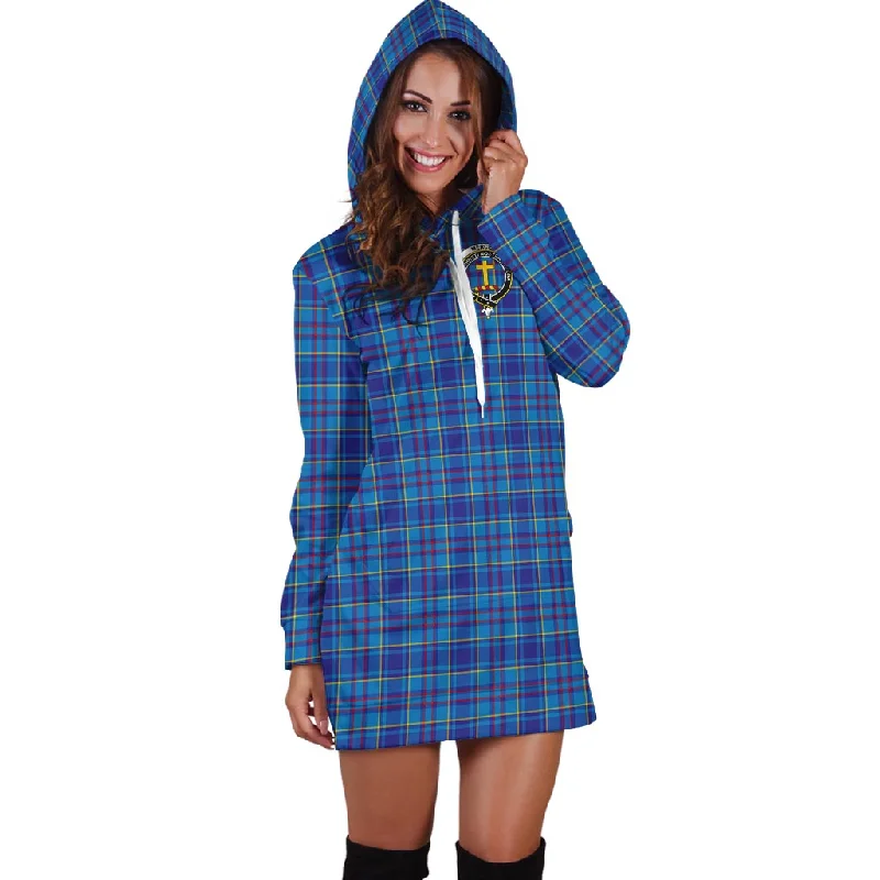 Flash Deals Mercer Tartan Hoodie Dress with Family Crest