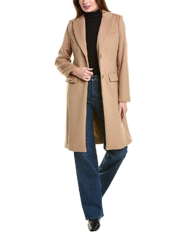 New Deals sleek trench coatBrooks Brothers Wool-Blend Coat