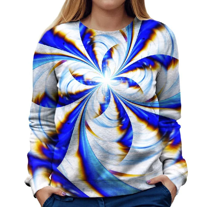 modern sports hoodieBlue Whirl Womens Sweatshirt