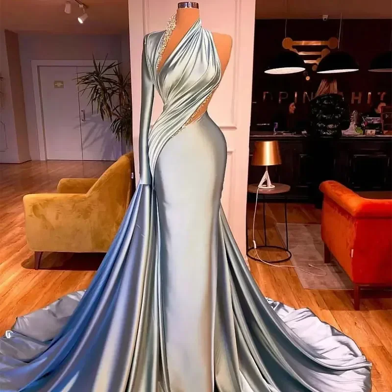 New Markdowns modern dressClassic fashion mermaid single rotator cuff pleated sexy bag hip floor-length evening dress Celebrity robe Formal occasion party New Markdowns modern dressClassic fashion mermaid single rotator cuff pleated sexy bag hip floor-length evening dress Celebrity robe Formal occasion party