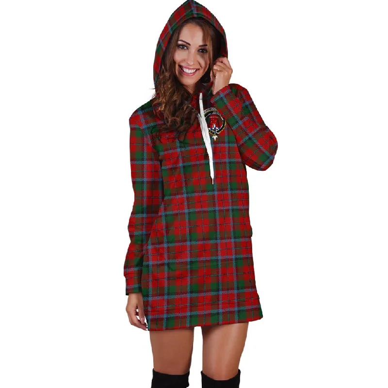 Don't Wait MacNaughton (McNaughton) Tartan Hoodie Dress with Family Crest