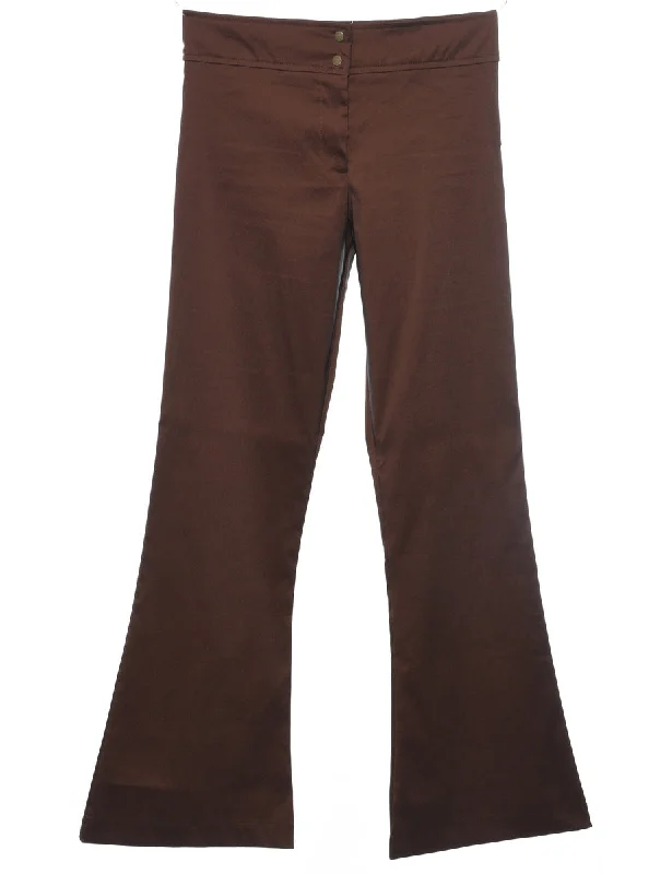 Markdown Madness winter coatDark Brown Flared Leg Trousers - W26 L29
