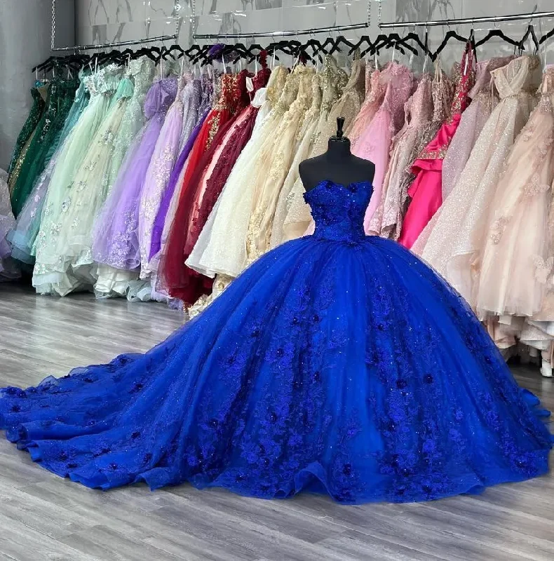 Crazy Deals pleated maxi dressKing Blue Princess Quinceanera Dresses Sweetheart 3D Floral Applique vestidos de 15 años Sweep Train Prom Lace Up sweet 16 Crazy Deals pleated maxi dressKing Blue Princess Quinceanera Dresses Sweetheart 3D Floral Applique vestidos de 15 años Sweep Train Prom Lace Up sweet 16