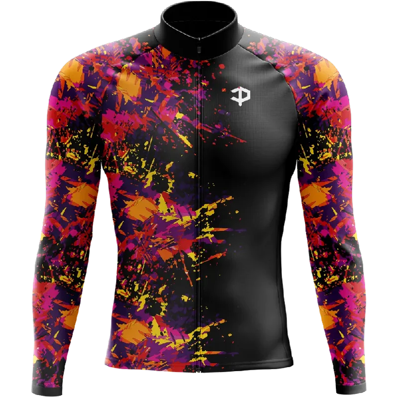 performance hoodie for gymSplatter Long Sleeve Cycling Jersey